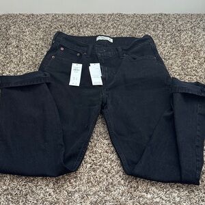 Abercrombie & Fitch Black Straight Leg Jeans